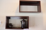 All to go - Wall mounted shadow box displays - 4 total - plus some décor on