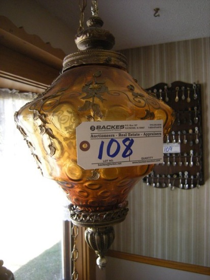 Amber Swag Lamp