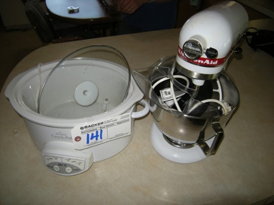 Kitchen Aid Mixer and Rival Crockpot