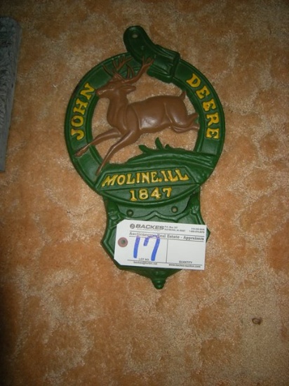 John Deere Cast Iron Wall Hanging