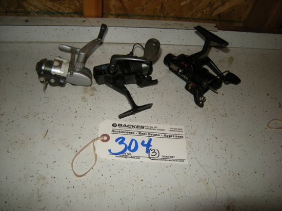 Three Spin cast Reels