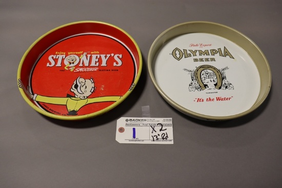 Times 2 - 13" Round Stoney's & Olympia service trays