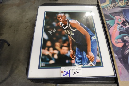 22" x 26" Autographed Kevin Garnett framed wall picture