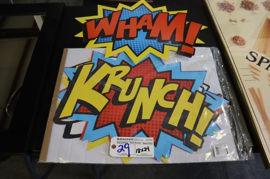 18" x 24" Krunch / Wham comic scene wall posters