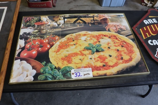 24" x 36" Framed pizza wall picture