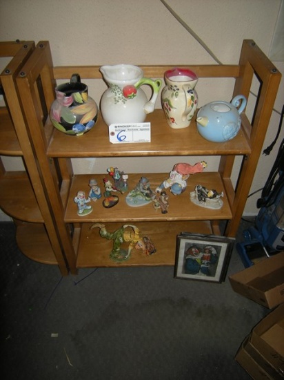 Wood Shelf and Knick Knacks