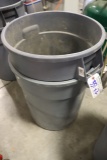 Times 2 - Rubbermaid Brute 32 gallon barrels