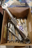 Box of Craftsman 10mm to 34 mm open & box end wrenches