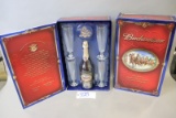 Budweiser Clydesdales - Limited edition bottle with 4 glasses