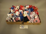 Two boxes of Patriotic Beanie Babies