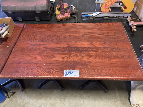 Times 3 - 30" x 48" cherry stained finished wood top dining tables