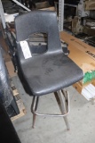 All to go - 14 metal framed black plastic bar chairs