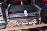 APW Wyott HRS-50S hot dog roller grill with APW Wyott BW-50 stainless 1 dra