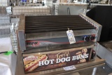 APW Wyott HRS-50S hot dog roller grill with APW Wyott BW-50 stainless 1 dra