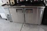 Everest ETWR2 stainless portable 2 door under counter cooler with stainless