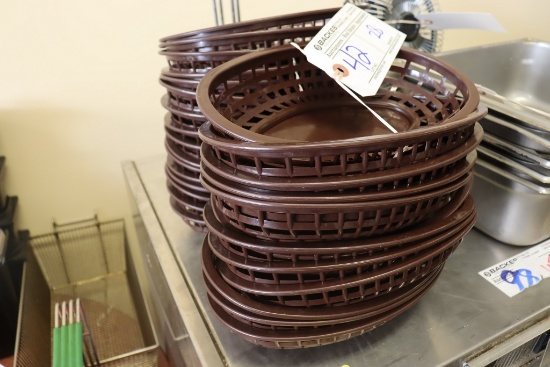 All to go - 28 brown oval food baskets