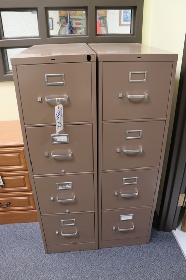 Times 2 - 4 drawer file cabinets - no locks