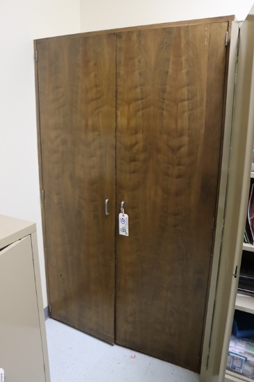 48" wood 2 door storage cabinet