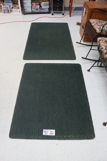 Times 2 - 36" x 48" green entrance rugs