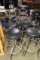 Times 8 - Chrome single rung black vinyl seat bar stools - noticeable Knick