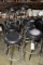 Times 9 - Chrome single rung black vinyl seat bar stools - very small Knick