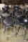 Times 8 - Chrome single rung black vinyl seat bar stools - small Knicks & t
