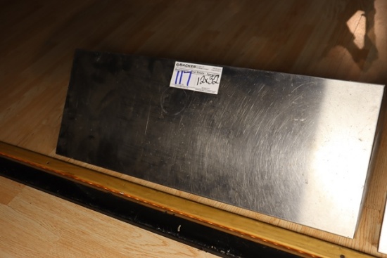 12" x 32" stainless wall mount over shelf