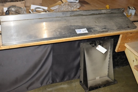 12" x 60" stainless wall mount over shelf