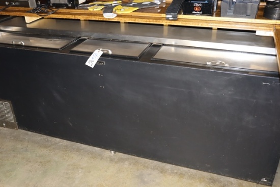 Perlick BC96 stainless 3 lid back bar bottle cooler