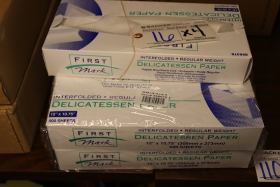 Times 4 - Boxes of First Mark 10.75" x 12" deli paper