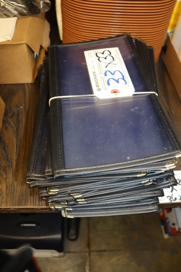 Times 33 - Black single fold menus