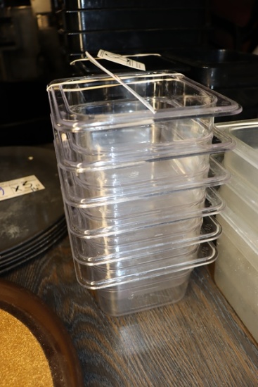 Times 6 - 1/6 x 4" acrylic inset pans - no lids