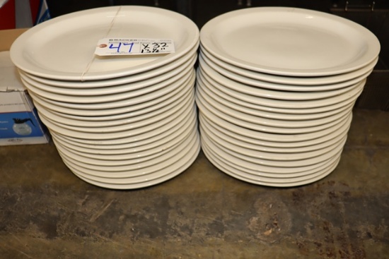 Times 37 - Homer Laughlin 13.5" tan platters