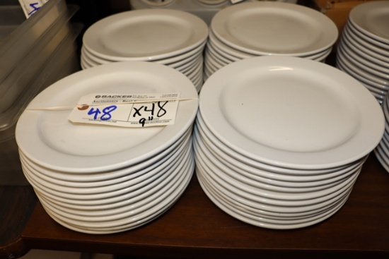 Times 48 - World 9" white plates