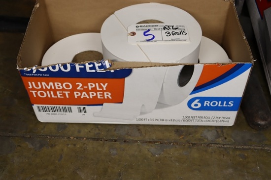 All to go - 3 rolls of 2 ply toilet paper rolls