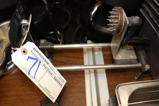 Counter top potato peeler
