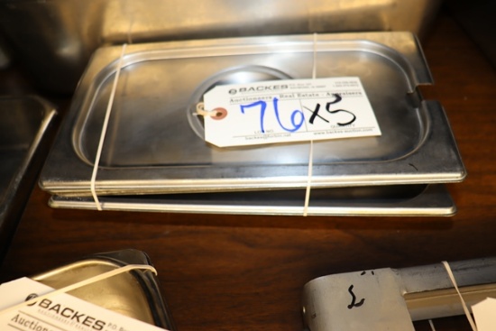 Times 5 - 1/3 stainless inset pan lids