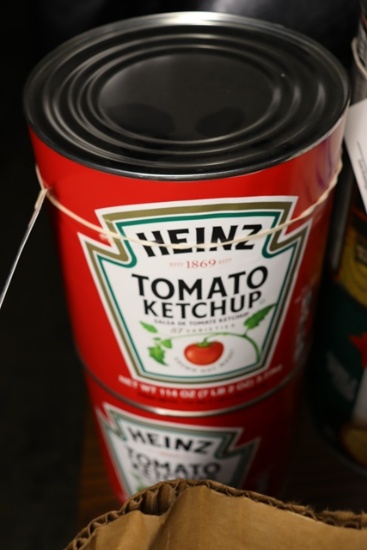Times 2 - Heinz 114 oz. ketchup cans
