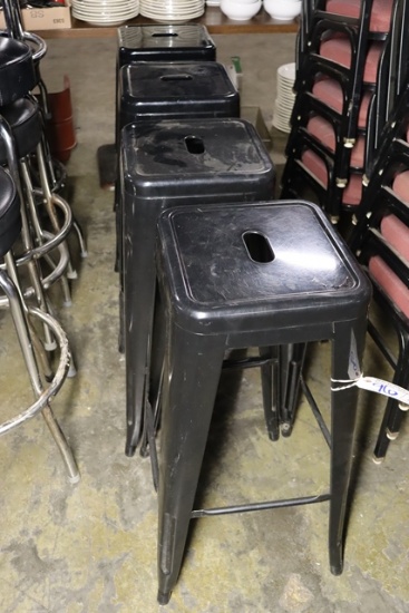 Times 4 - Black metal bar stools