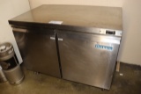 Norpole TUC-48R stainless portable 2 door under counter cooler with stainle