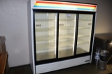 True GDM-69 glass 3 door cooler