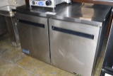 Artic Air AUC48F stainless portable 2 door under counter freezer with stain
