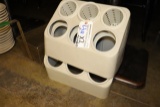 Times 2 - Grey 6 bin silverware dispensers - missing insets