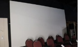 9' x 16' wall mount white canvas projection screen