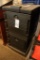 Set of 2 Cambro black catering boxes with cart