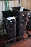 Times 5 - Carlisle black kitchen trash cans