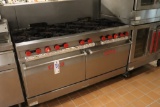 Vulcan portable gas 10 burner range with double ovens - no over shelf