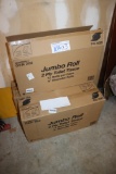Times 3 - Cases of Jumbo roll toilet paper - 1 case is 1/2 full