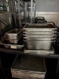 Times 14- Misc. sized stainless inset pans - no lids - Full sized, 1/3 sized, & 1/2 sized