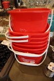 Times 7 - Ecolab red 6 qt buckets
